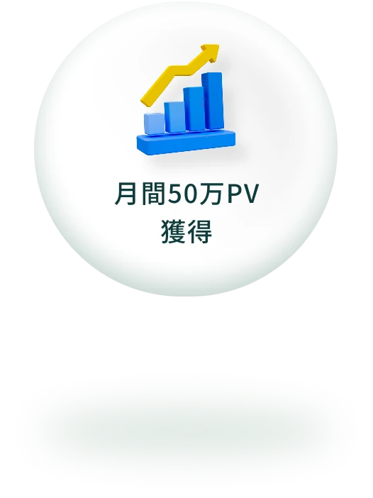 月間50万PV獲得
